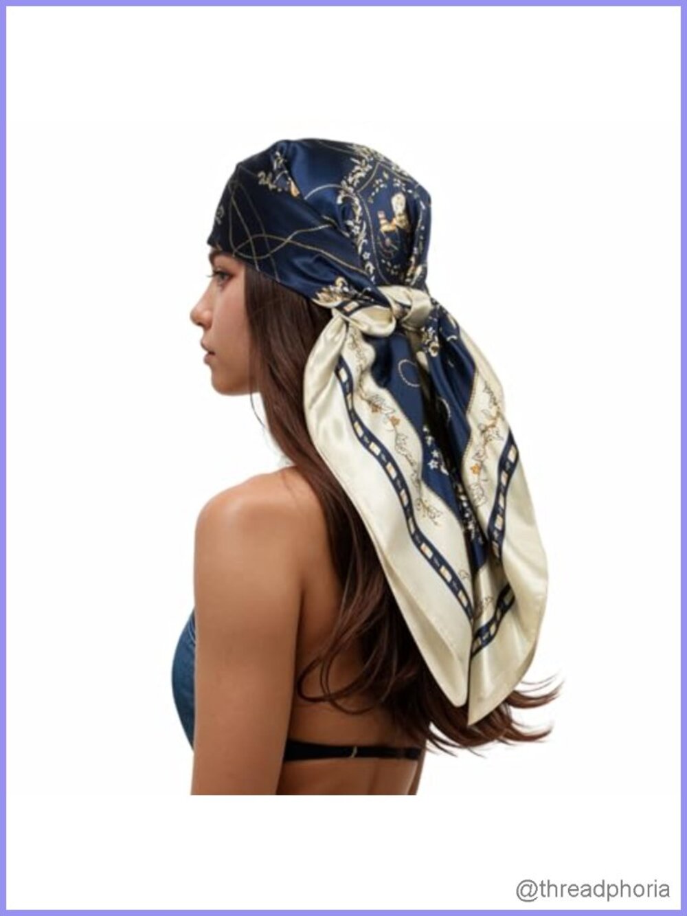 Silky Polyester Square Scarf 35x35 Head Scarf Hair Wrapping